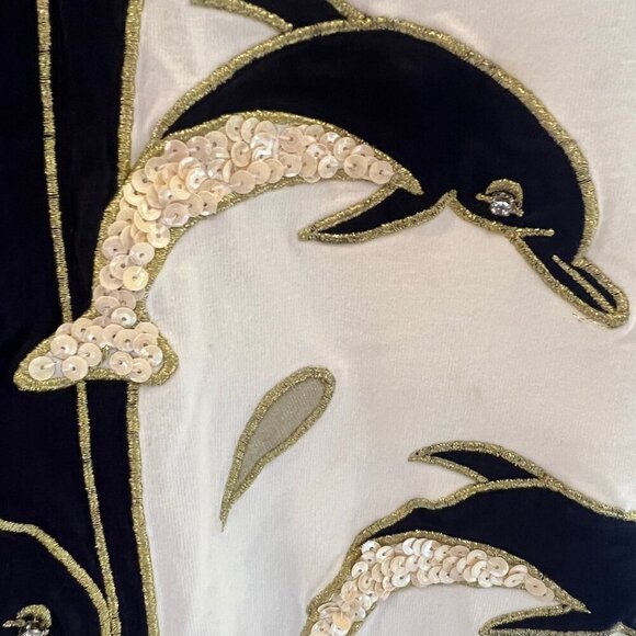 Vintage GrannyCore Nautical Drop Sleeve 3D Gardy Oversized Tee Top, Size M/L - Picture 5 of 9